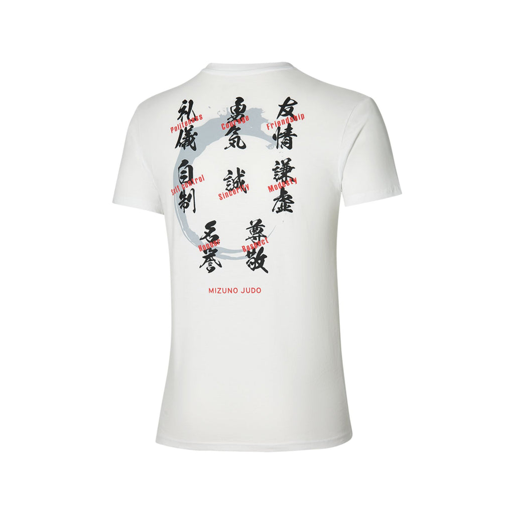 Mizuno Judo Moral Code Tee - White Sportkleding